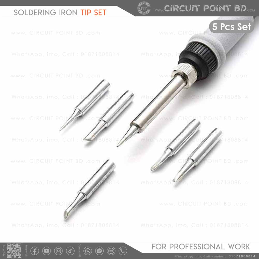 New Lon 900M-T-RT Soldering Tips – 5-Pack, 4.2mm Chisel With Groove, Long-Life, Anti-Oxidation, For 900M Series Soldering Irons