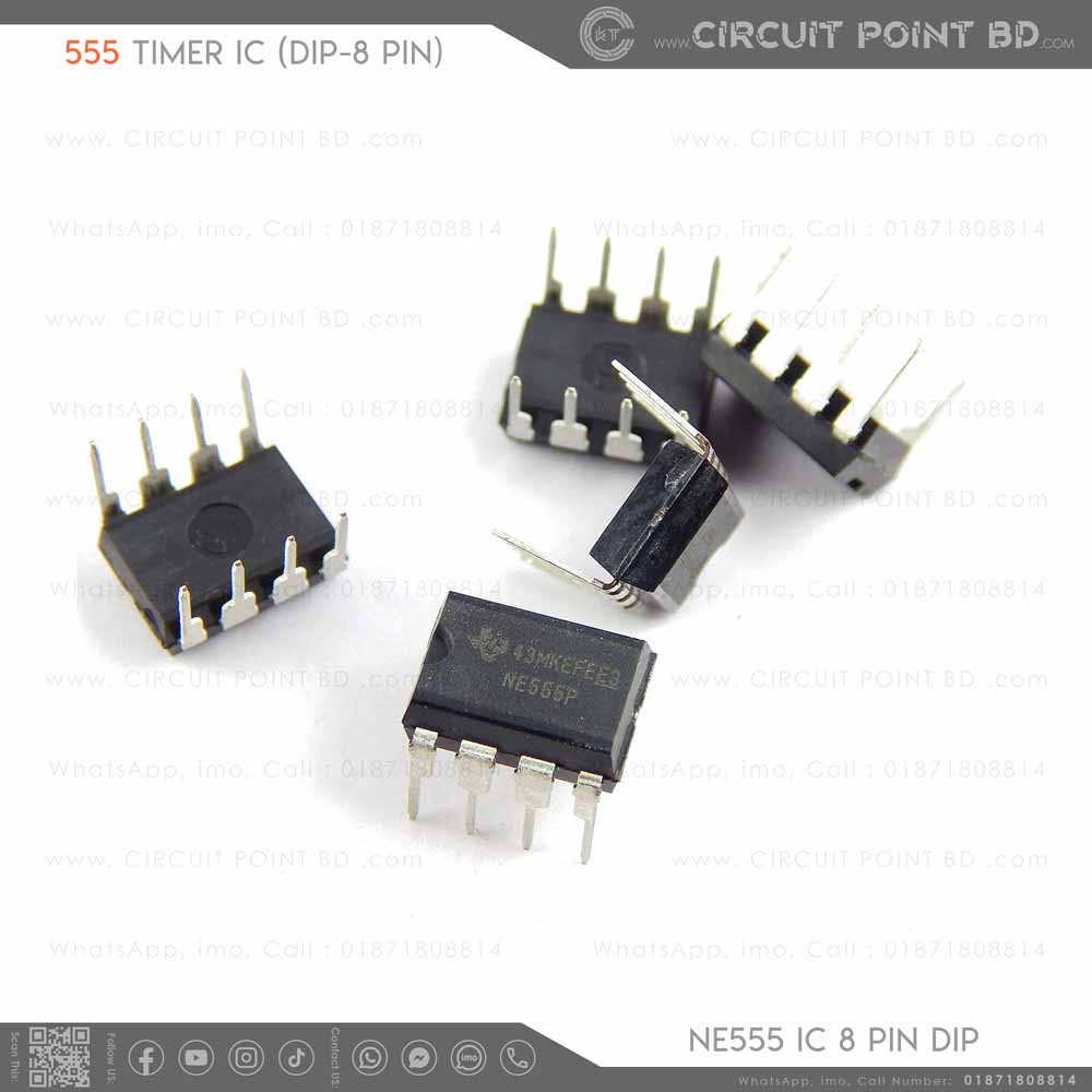 Timer Ne555p 5 Pcs - NE555P / 555 Timer IC - DIP-8, Voltage Regulator & Oscillator ...