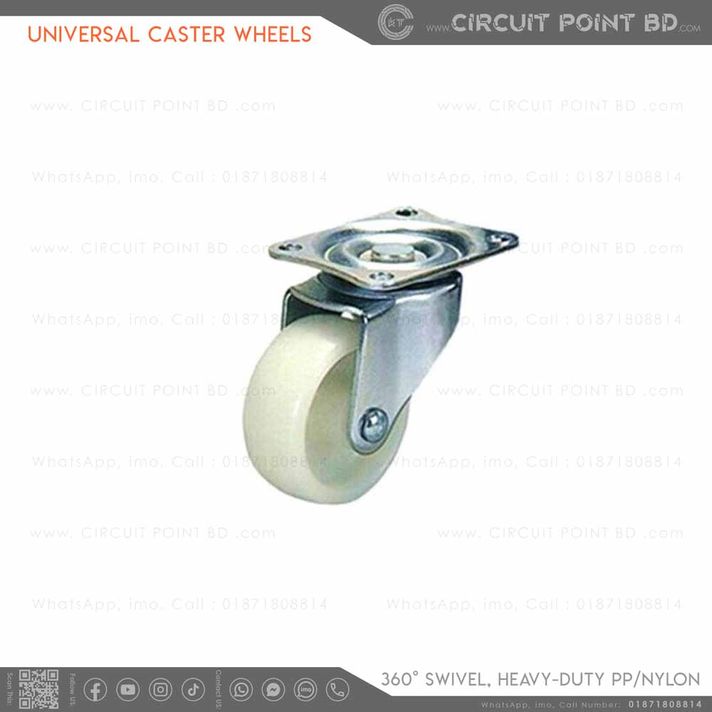 1 Inch (25mm) Universal Swivel Caster Wheels – 360° Swivel, Heavy-Duty ...